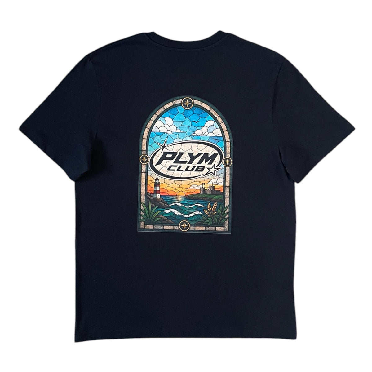 Plym Club Stained Glass Window Graphic T-Shirt