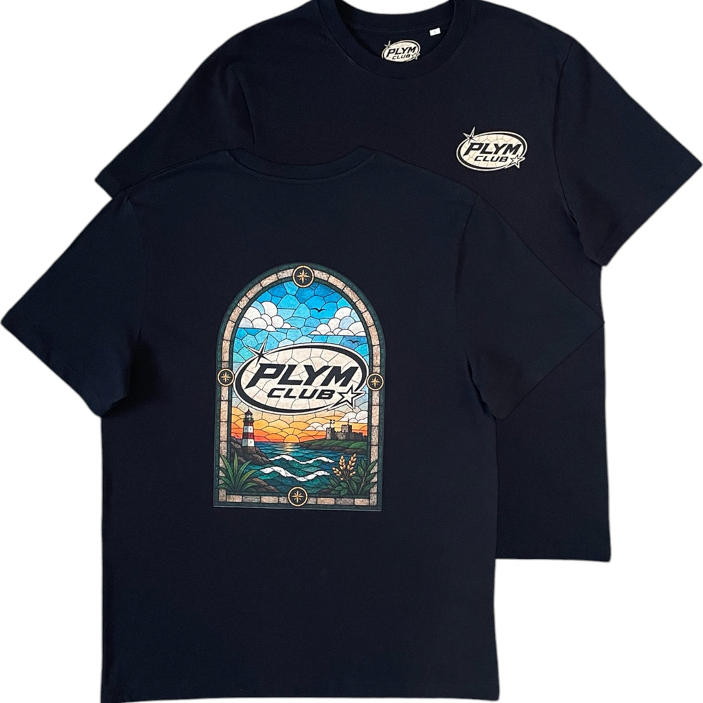 Plym Club Stained Glass Window Graphic T-Shirt